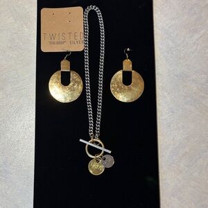 Gold and Silver Necklace Set